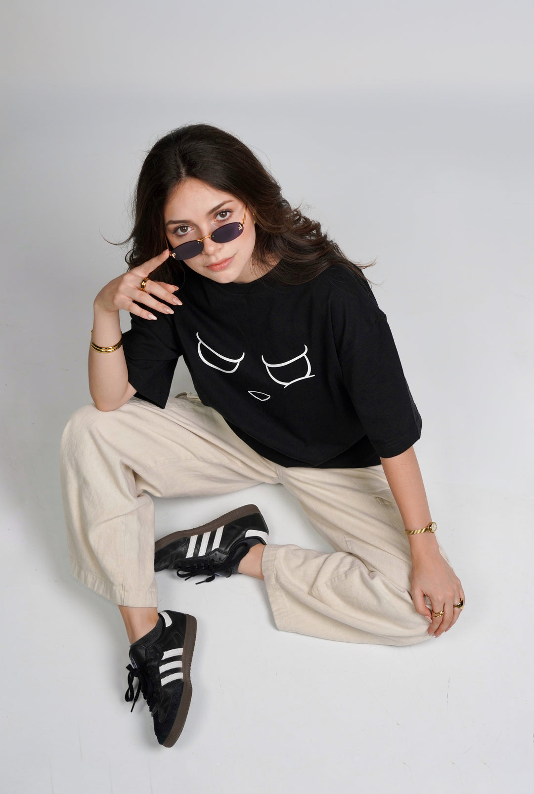 Bunny Eyes Oversized Tee